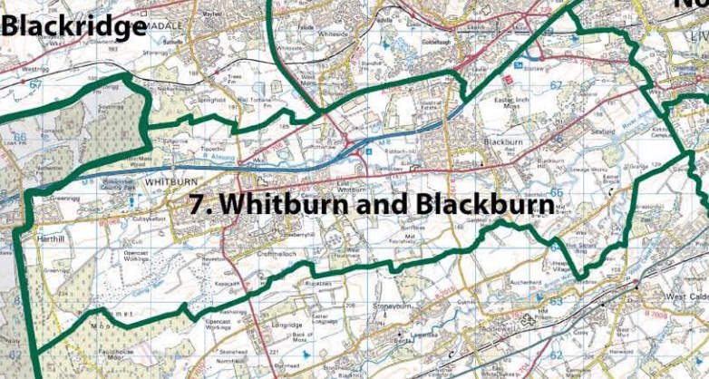 Map of the Whitburn and Blackburn ward